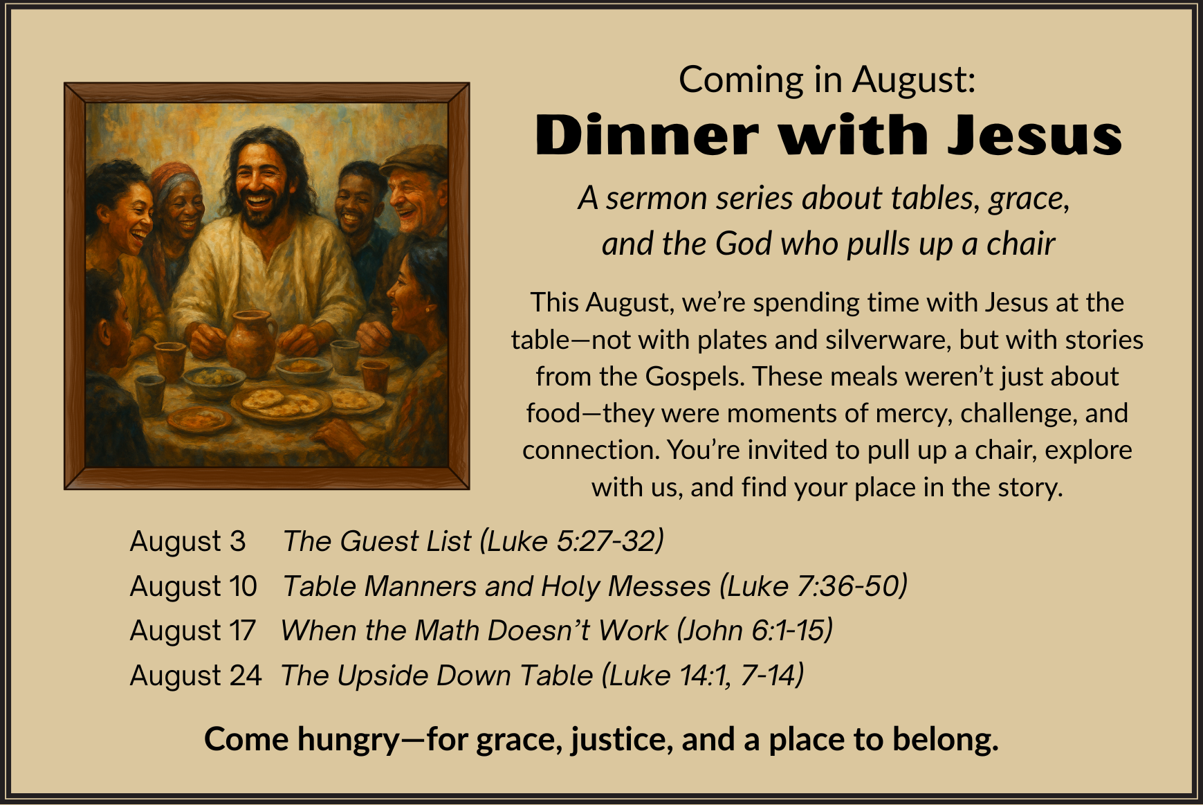 Sermon Series preview August 2025